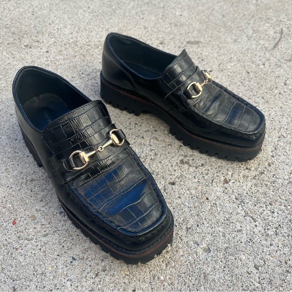 Intentionally Blank Loafers Black Shoes Size 8 - Picture 3 of 10